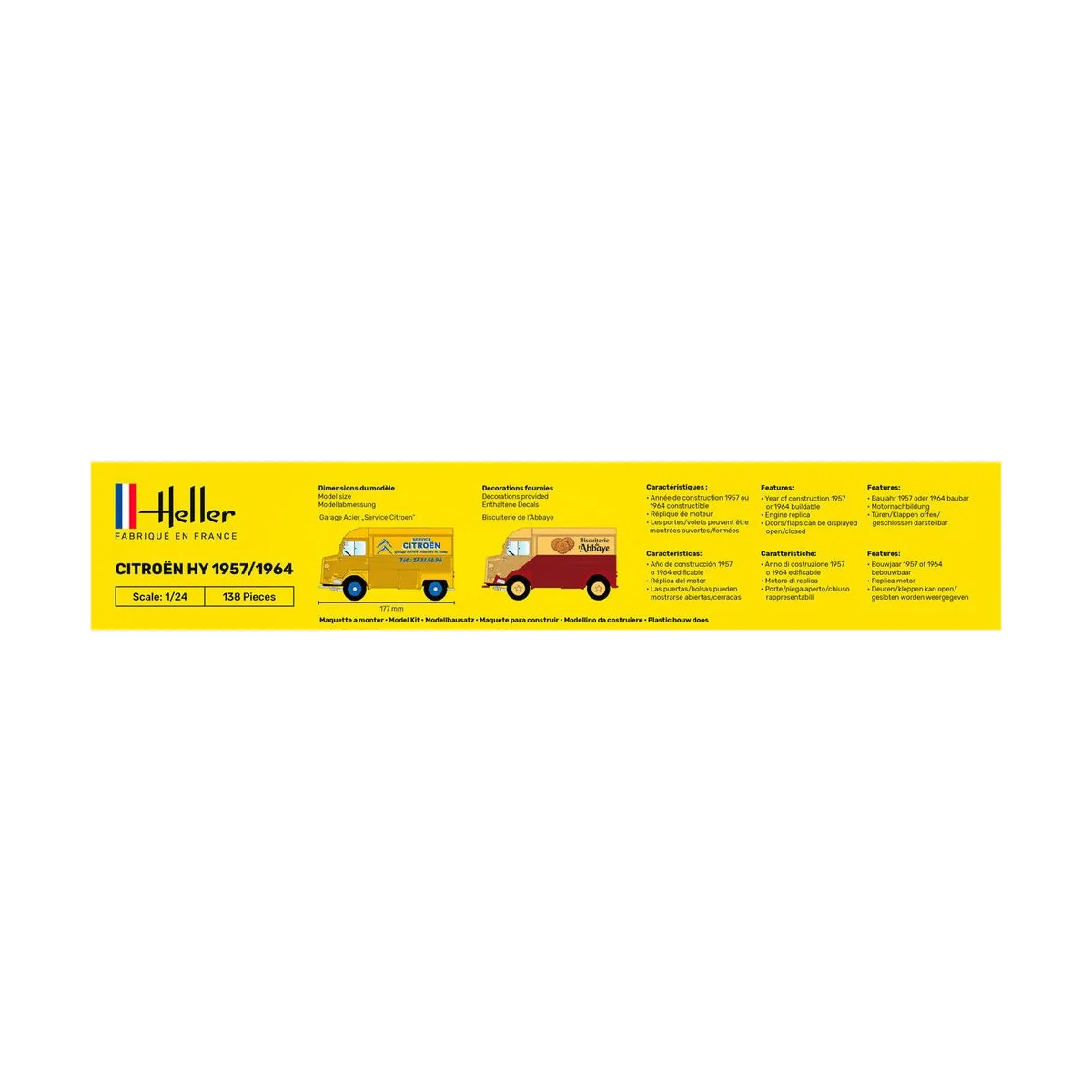 STARTER KIT CITROEN HY 1957/1964, 1/24 - Heller 56744