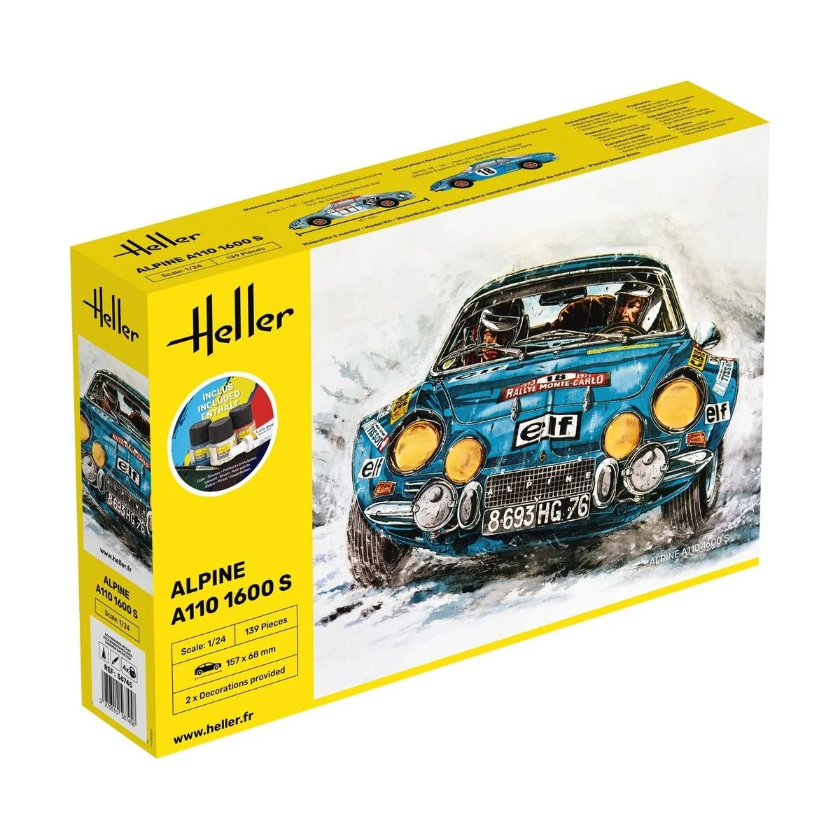 STARTER KIT Alpine A110 (1600S), 1/24 - Heller 56745