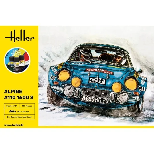 STARTER KIT Alpine A110 (1600S), 1/24 - Heller 56745