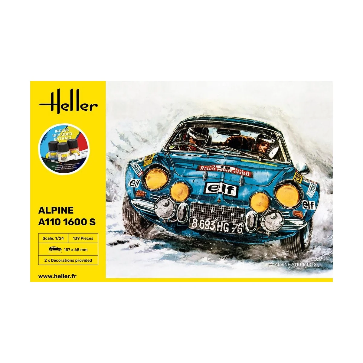 STARTER KIT Alpine A110 (1600S), 1/24 - Heller 56745