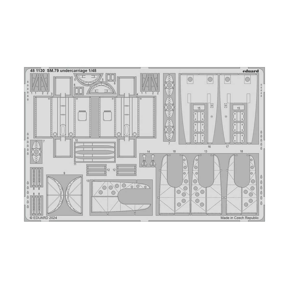 SM.79 undercarriage 1/48 EDUARD - Eduard Accessories 481130