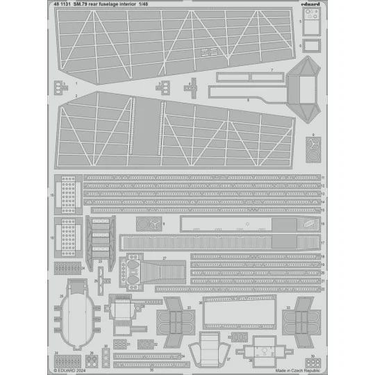 SM.79 rear fuselage interior 1/48 EDUARD, 1/48 - Eduard Accessories... SM.79 rear fuselage interior 1/48 EDUARD, 1/48 - Eduard Accessories...