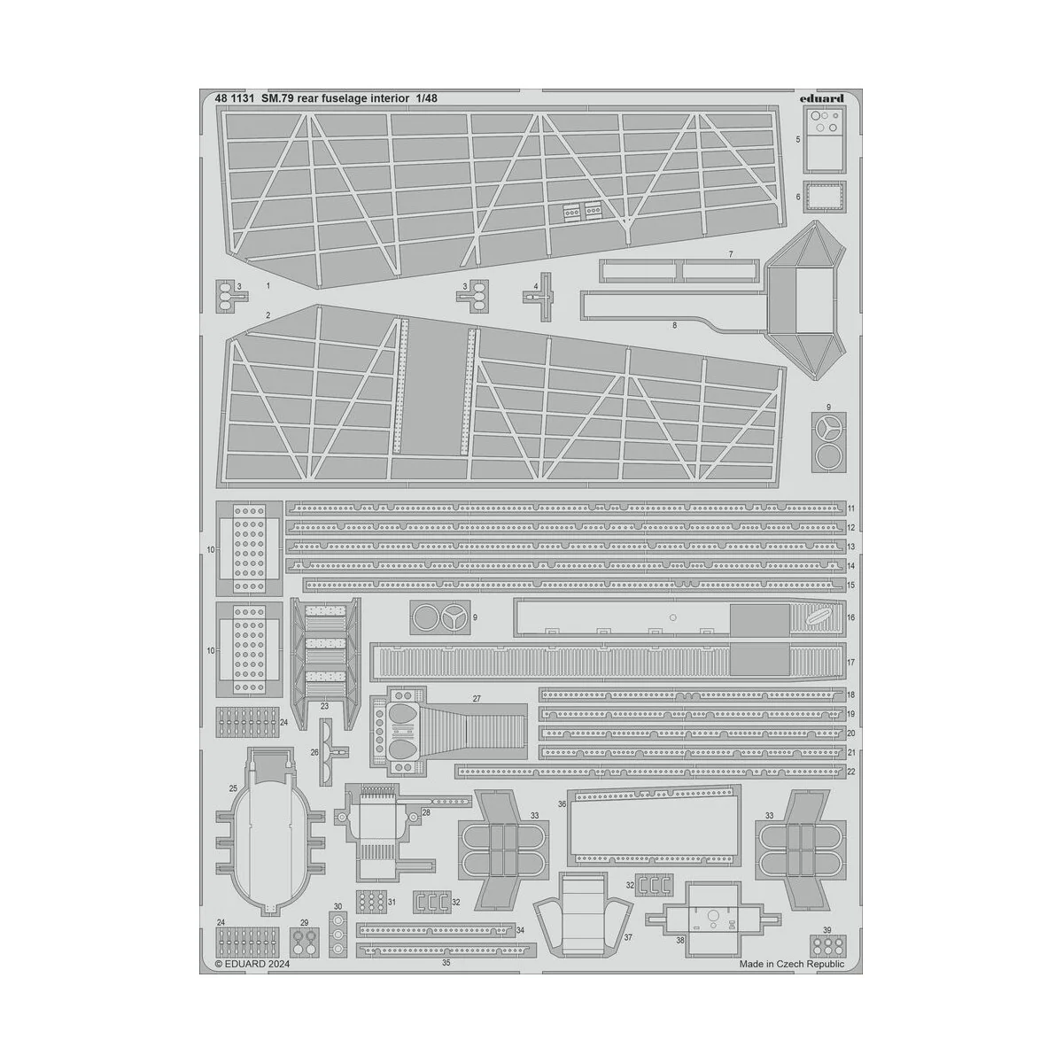 SM.79 rear fuselage interior 1/48 EDUARD - Eduard Accessories 481131
