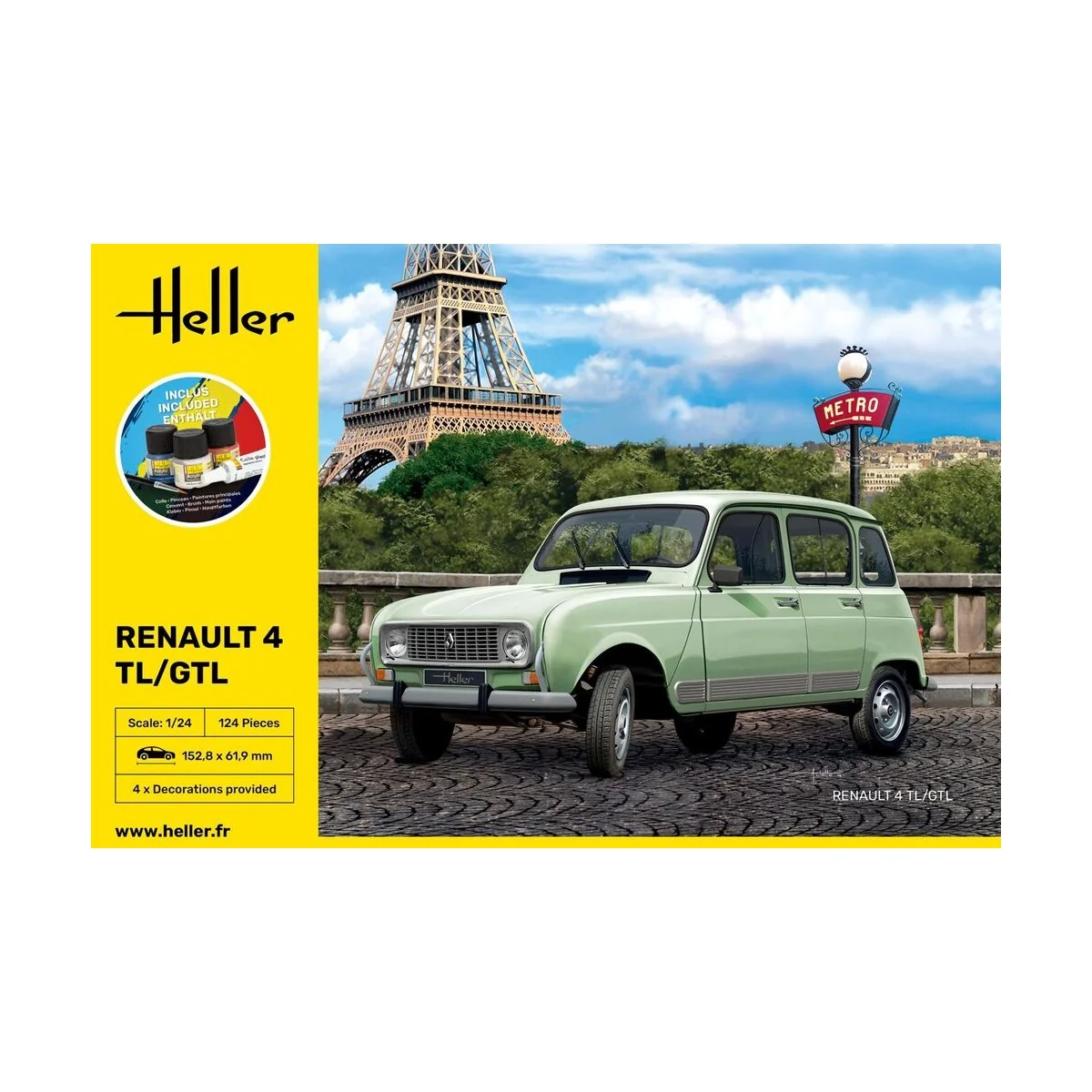 STARTER KIT Renault 4TL/GTL, 1/24 - Heller 56759