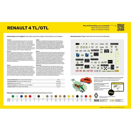 STARTER KIT Renault 4TL/GTL, 1/24 - Heller 56759