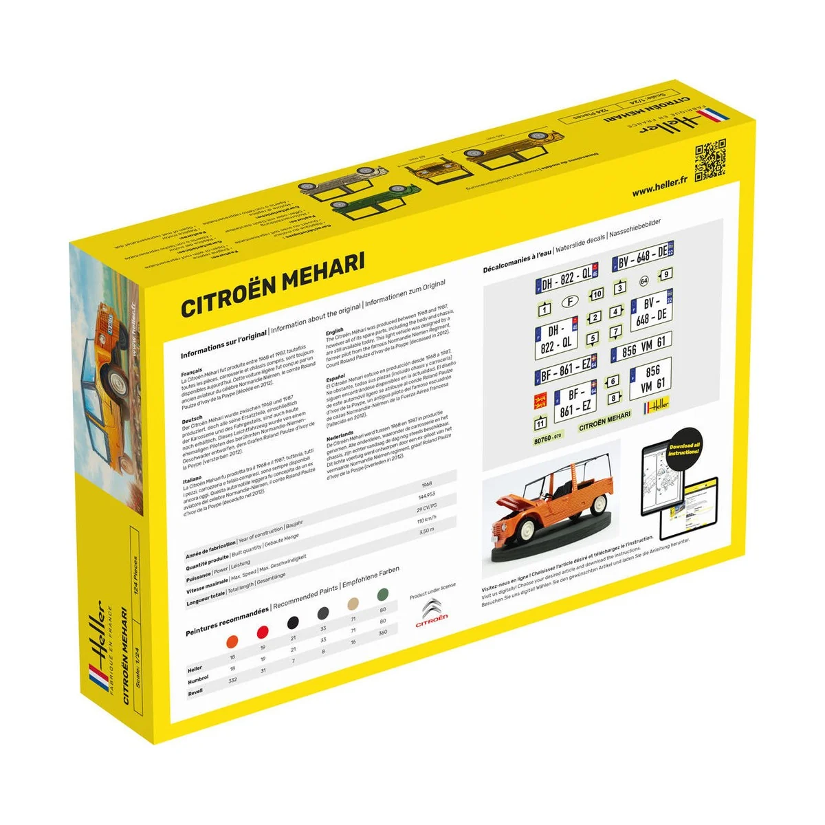 STARTER KIT Citroen Mehari, 1/24 - Heller 56760