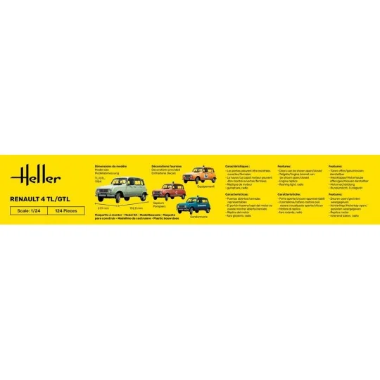 STARTER KIT Renault 4TL/GTL, 1/24 - Heller 56759