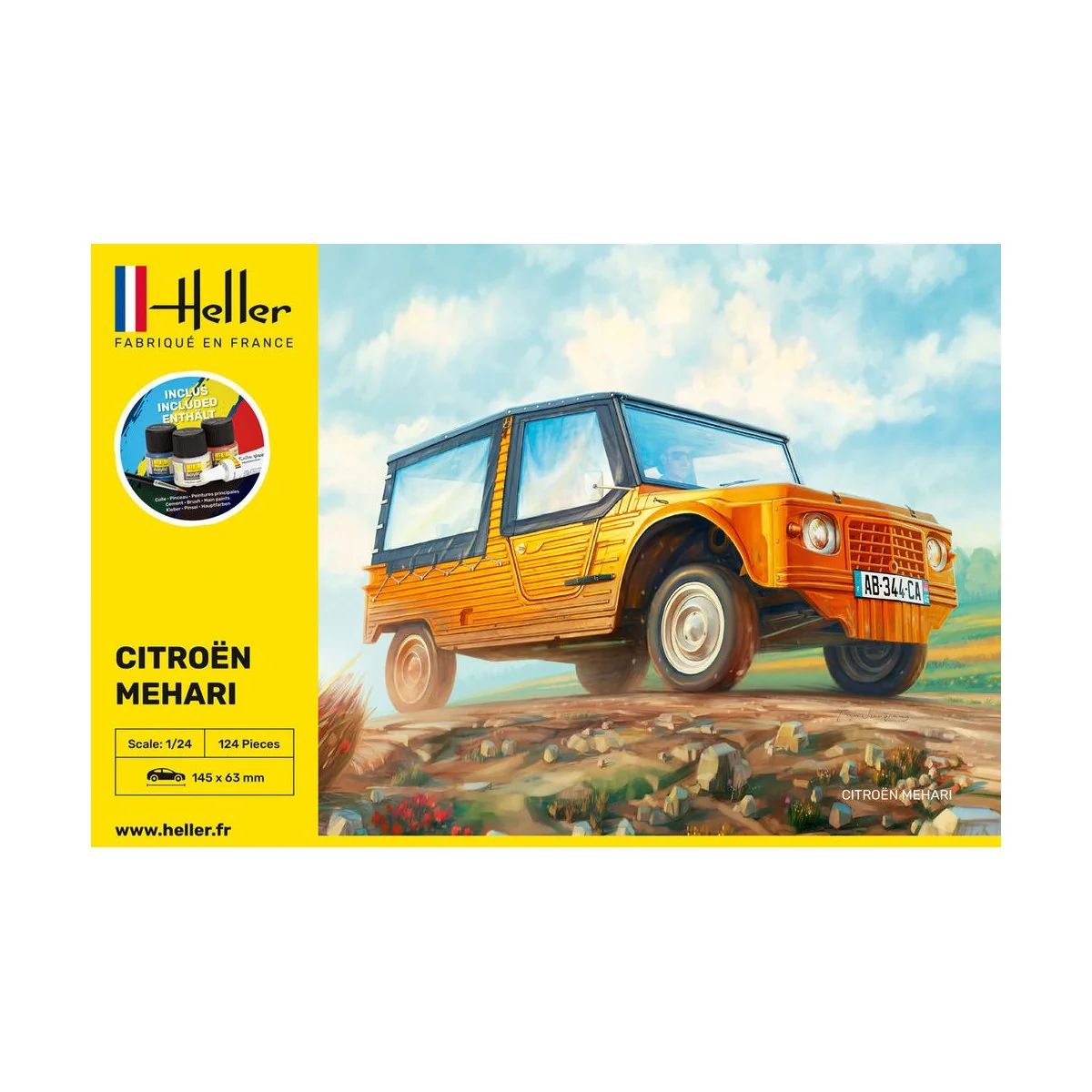 STARTER KIT Citroen Mehari, 1/24 - Heller 56760