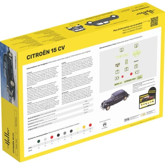 STARTER KIT Citroen 15 CV, 1/24 - Heller 56763