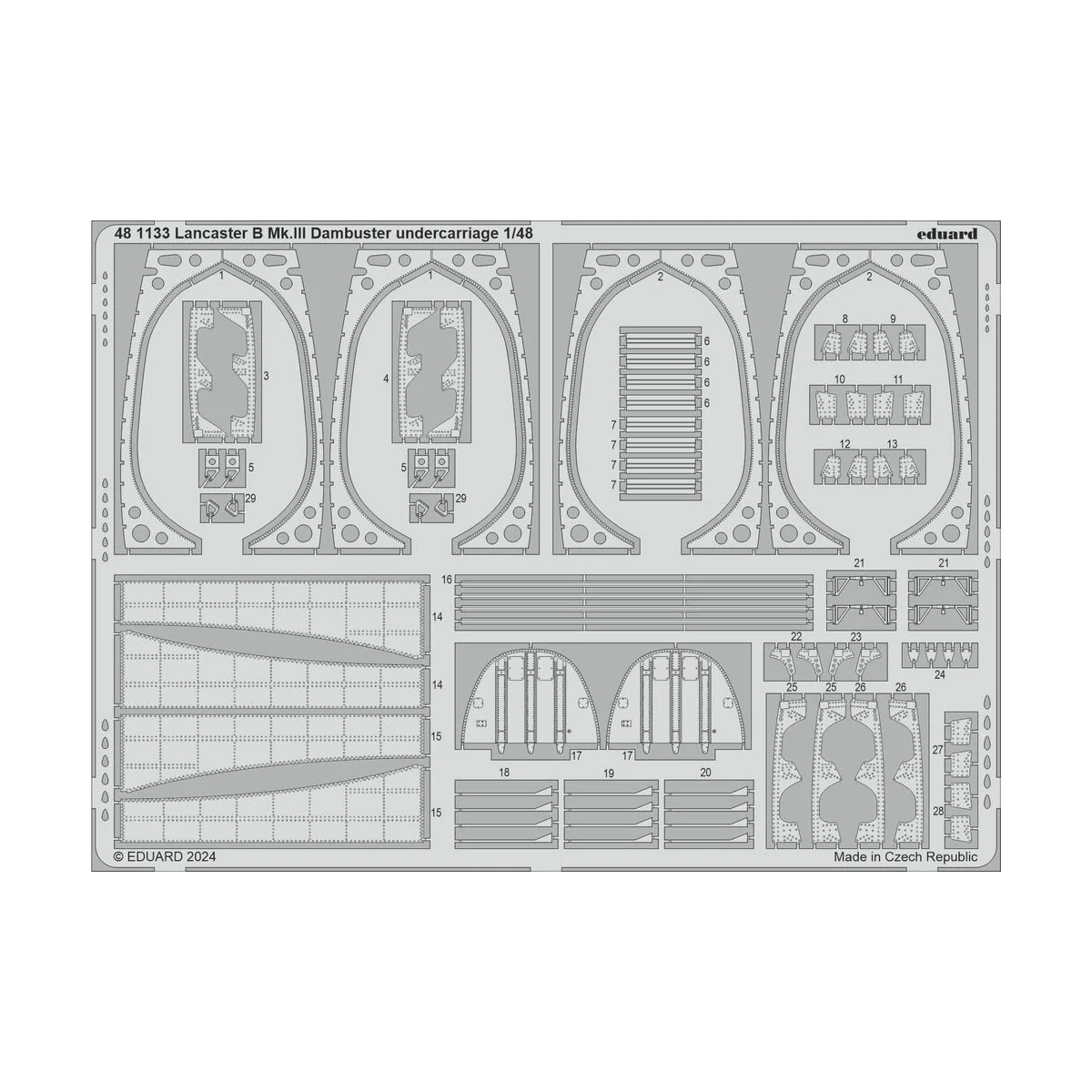 Lancaster B Mk.III Dambuster undercarriage 1/48 HKM, 1/48 - Eduard ...