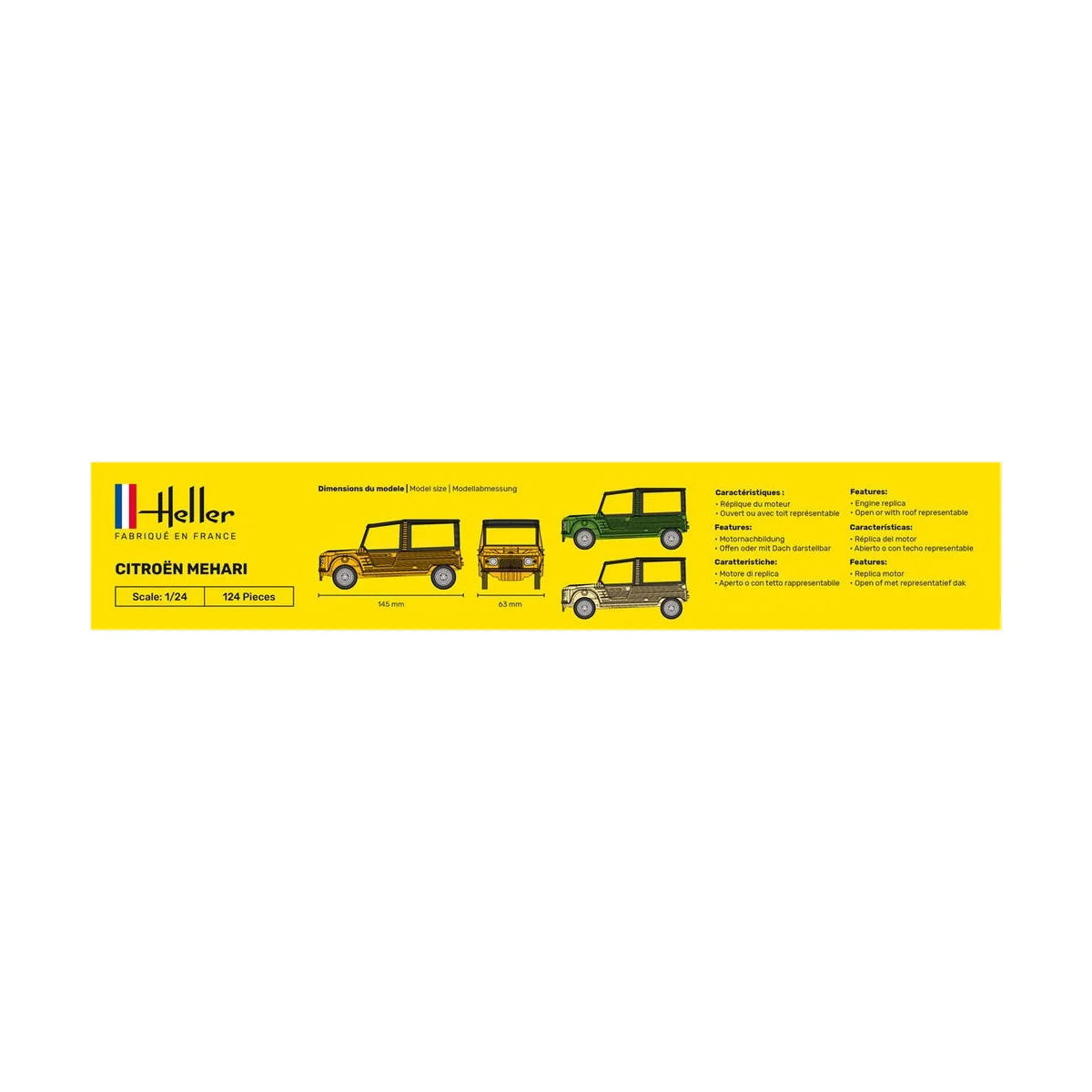 STARTER KIT Citroen Mehari, 1/24 - Heller 56760