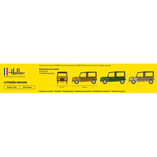 STARTER KIT Citroen Mehari, 1/24 - Heller 56760