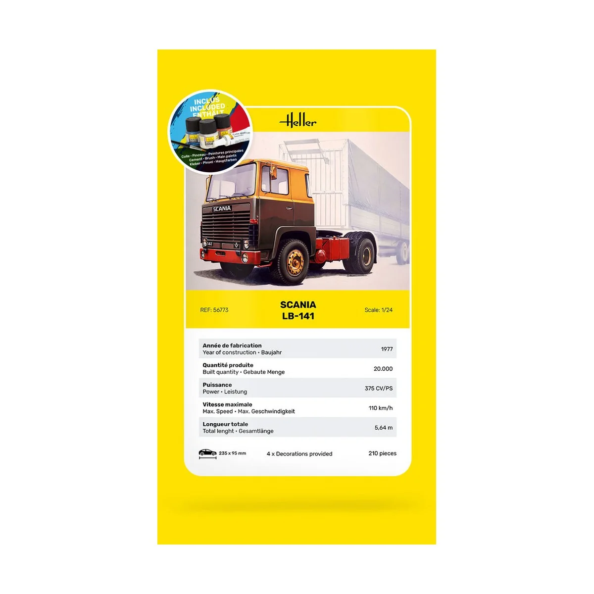 STARTER KIT Truck LB-141, 1/24 - Heller 56773