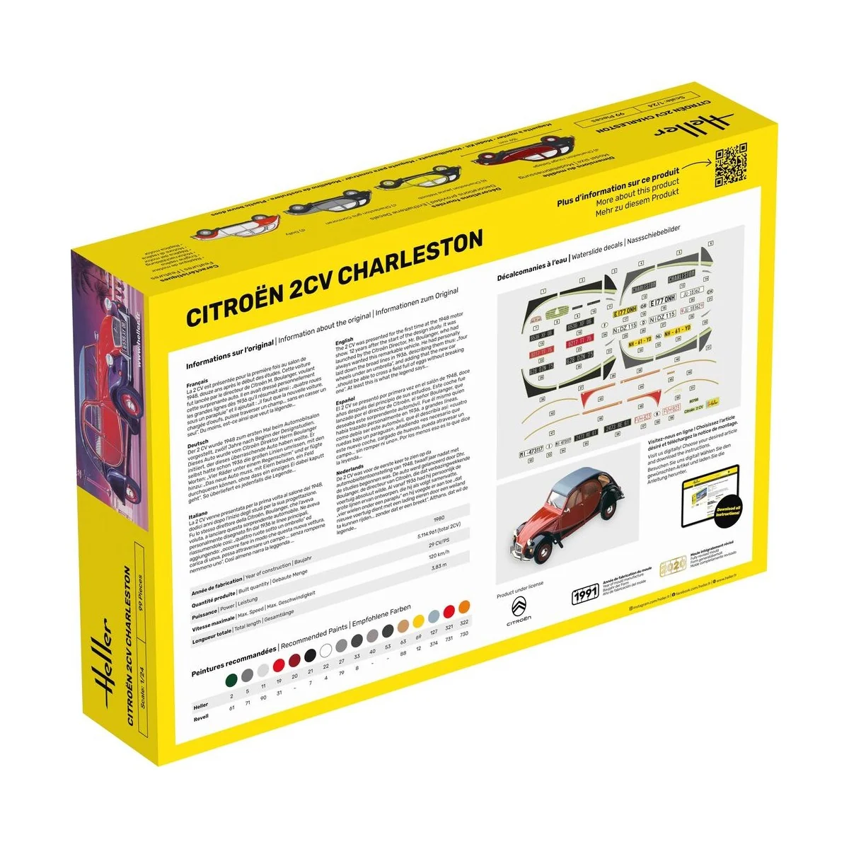STARTER KIT Citroen 2CV Charleston, 1/24 - Heller 56766