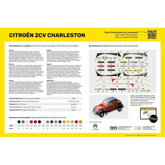 STARTER KIT Citroen 2CV Charleston, 1/24 - Heller 56766