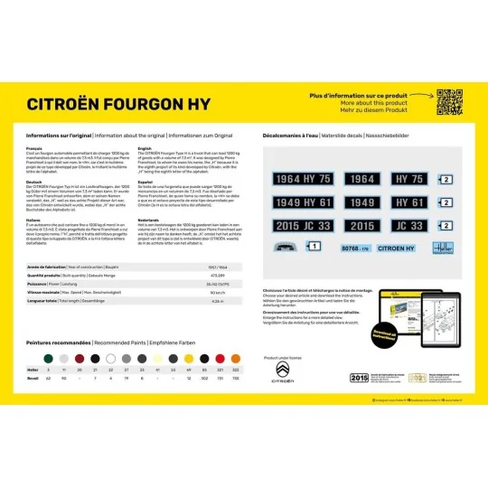 STARTER KIT Citroen Fourgon HY, 1/24 - Heller 56768