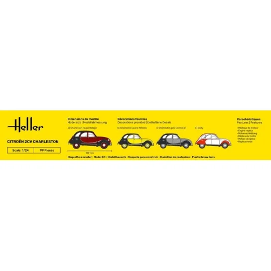 STARTER KIT Citroen 2CV Charleston, 1/24 - Heller 56766