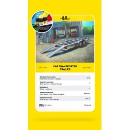 STARTER KIT Car Transporter Trailer, 1/24 - Heller 56774 2
