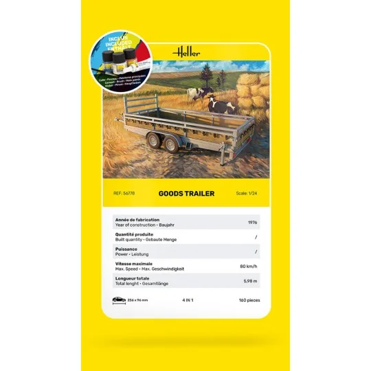 STARTER KIT Goods Trailer, 1/24 - Heller 56778