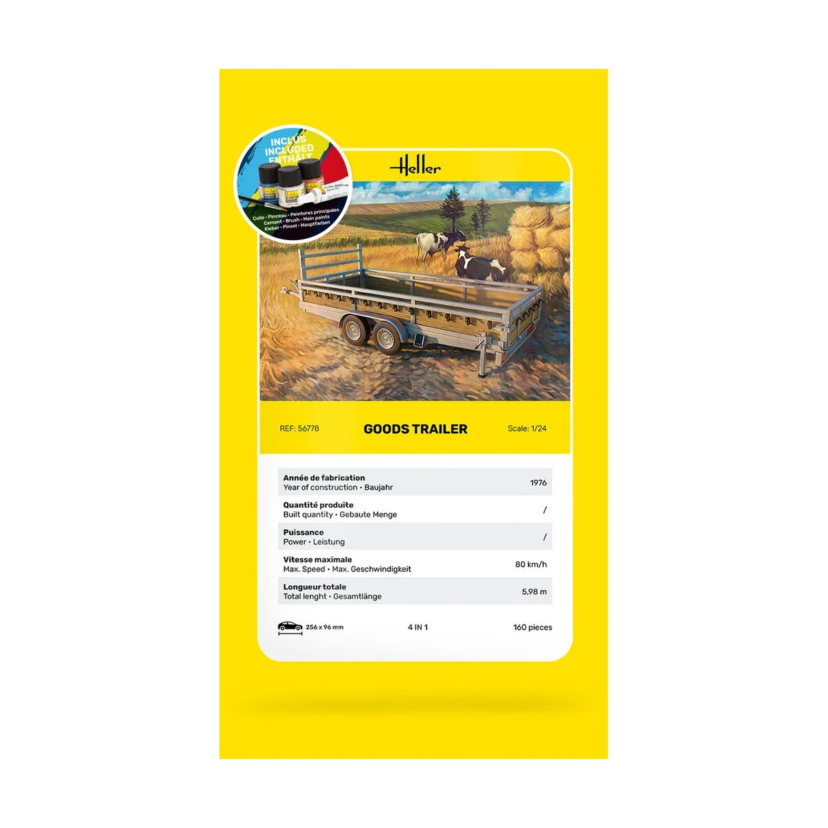 STARTER KIT Goods Trailer, 1/24 - Heller 56778