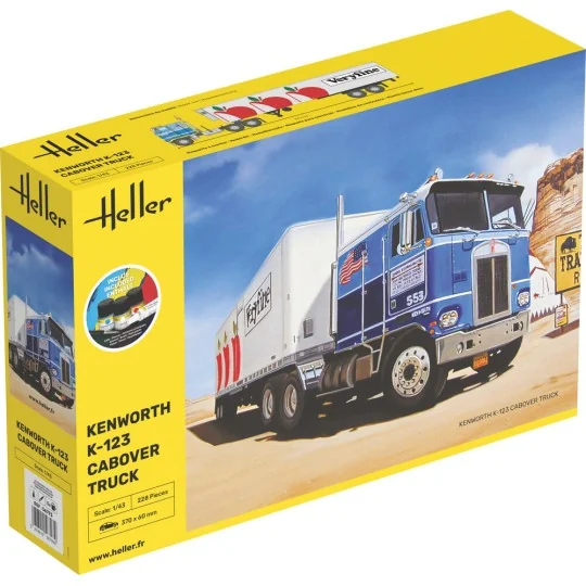 STARTER KIT Kenworth K-123 Cabover Truck, 1/43 - Heller 56793