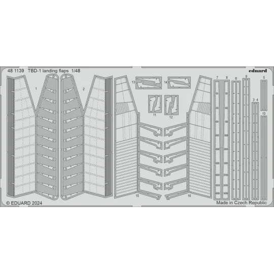 TBD-1 landing flaps HOBBY BOSS - Eduard Accessories 481139