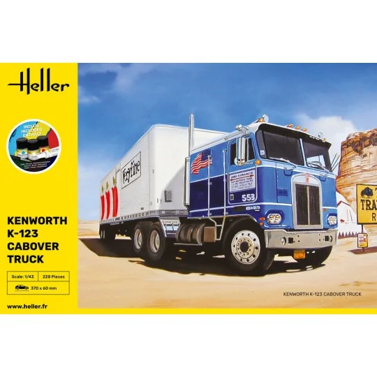 STARTER KIT Kenworth K-123 Cabover Truck, 1/43 - Heller 56793