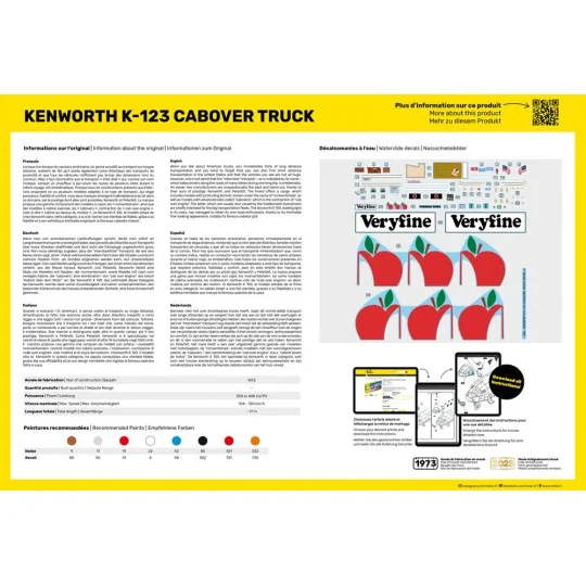 STARTER KIT Kenworth K-123 Cabover Truck, 1/43 - Heller 56793