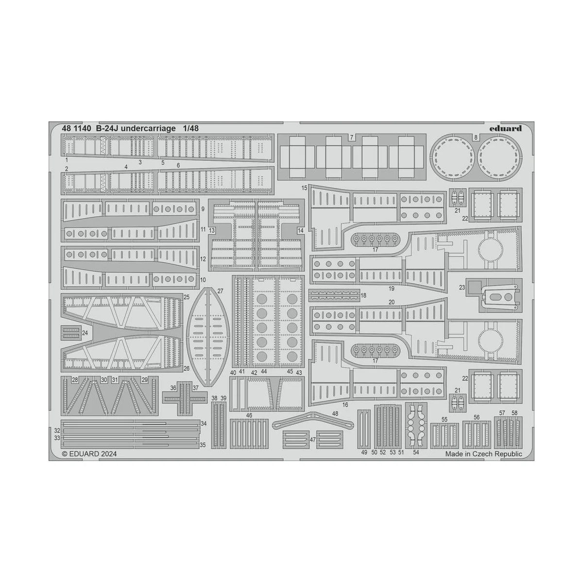 B-24J undercarriage - Eduard Accessories 481140