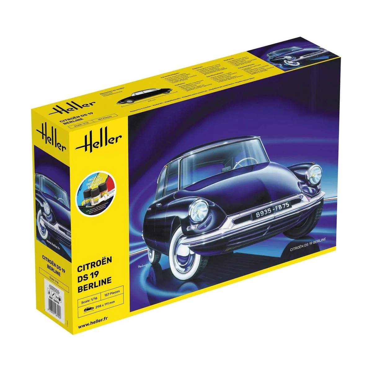STARTER KIT Citroen DS 19, 1/16 - Heller 56795