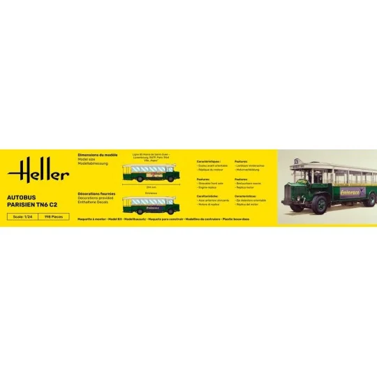 STARTER KIT Autobus TN6 C2, 1/24 - Heller 56789