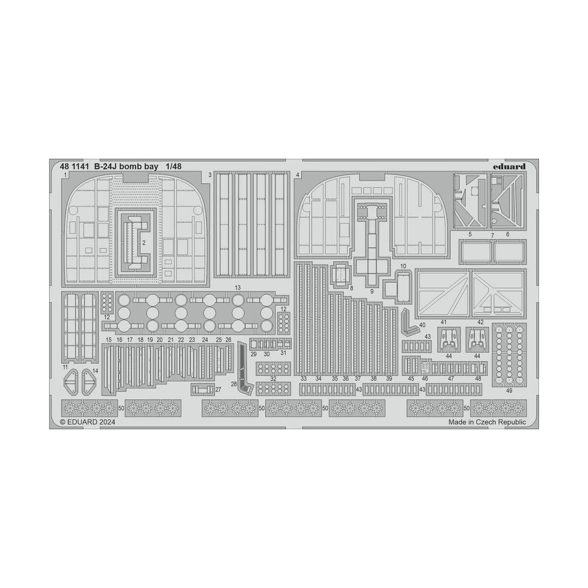B-24J bomb bay, 1/48 - Eduard Accessories 481141