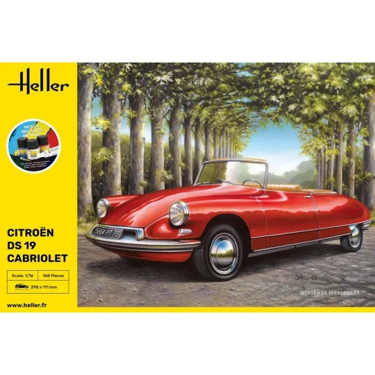 STARTER KIT Citroen DS 19 Cabriolet, 1/16 - Heller 56796