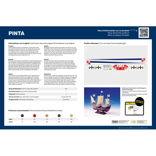 STARTER KIT Pinta, 1/75 - Heller 56816