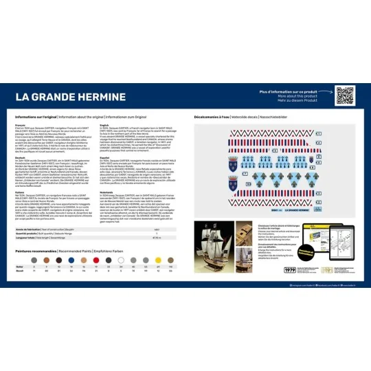 STARTER KIT La Grande Hermine, 1/150 - Heller 56841