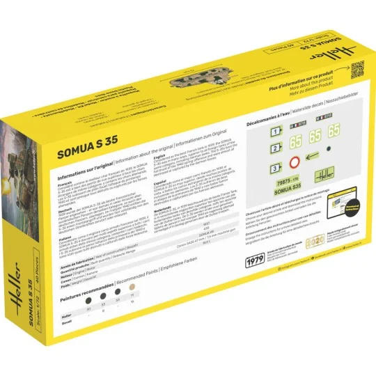 STARTER KIT Somua S35, 1/72 - Heller 56875