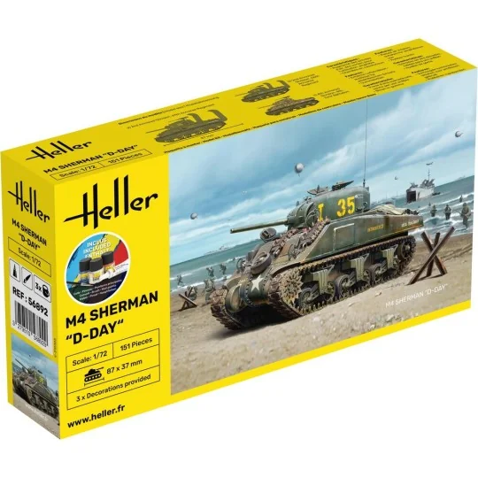 STARTER KIT M4 Sherman D-Day, 1/72 - Heller 56892