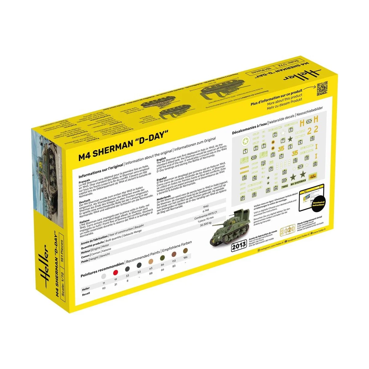STARTER KIT M4 Sherman D-Day, 1/72 - Heller 56892
