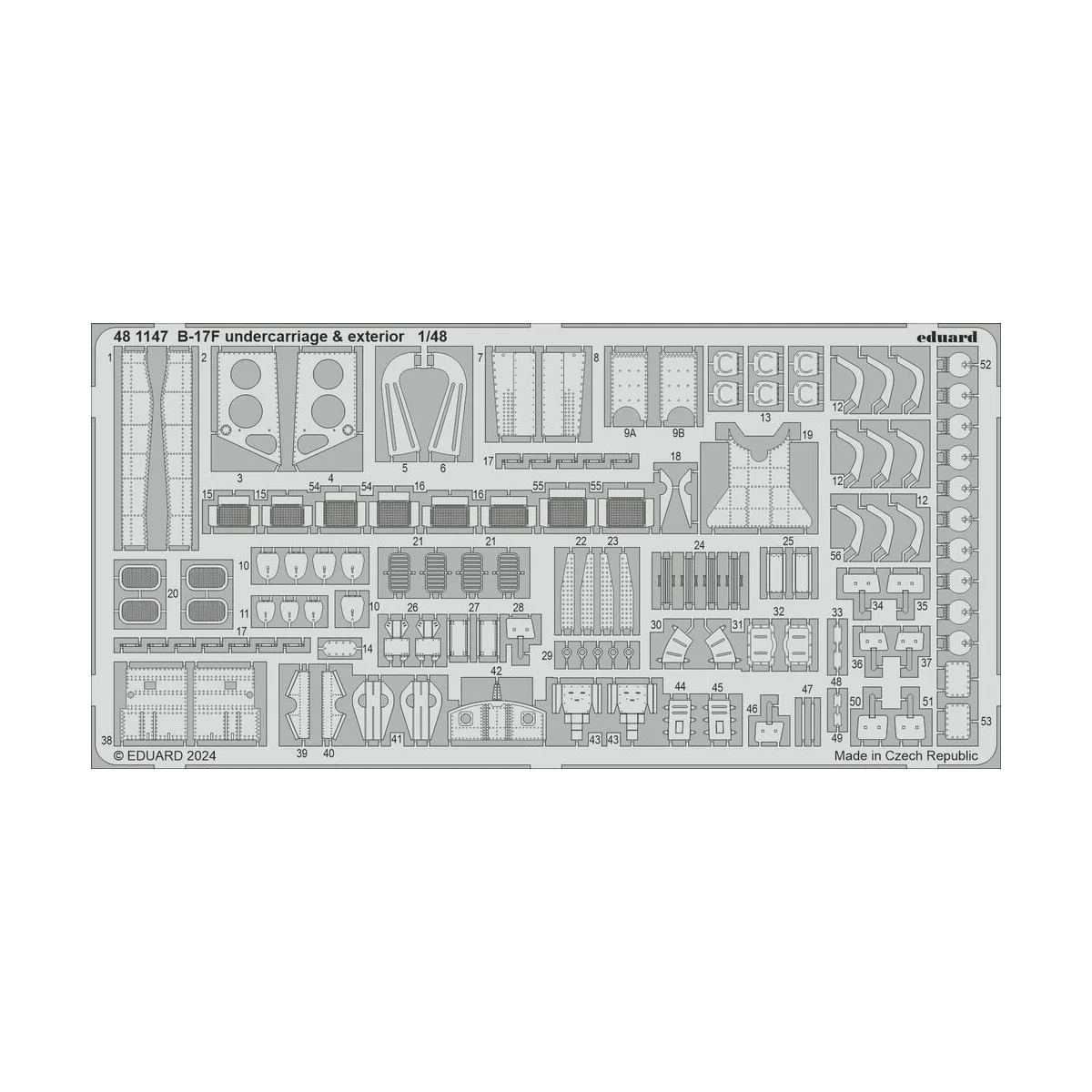 B-17F undercarriage & exterior 1/48 - Eduard Accessories 481147