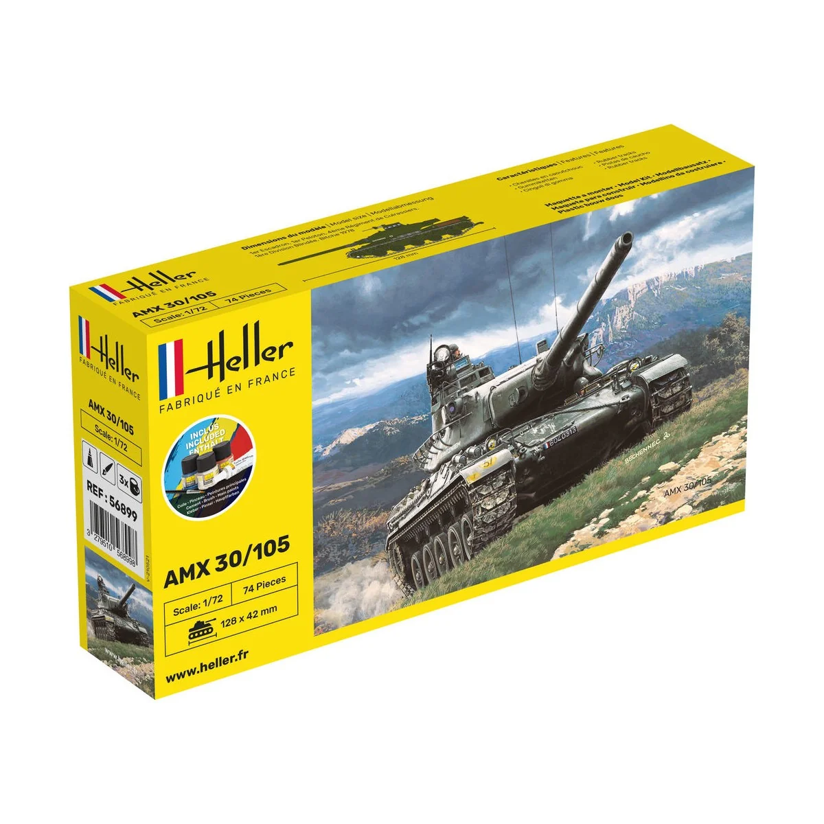 STARTER KIT AMX 30/105, 1/72 - Heller 56899