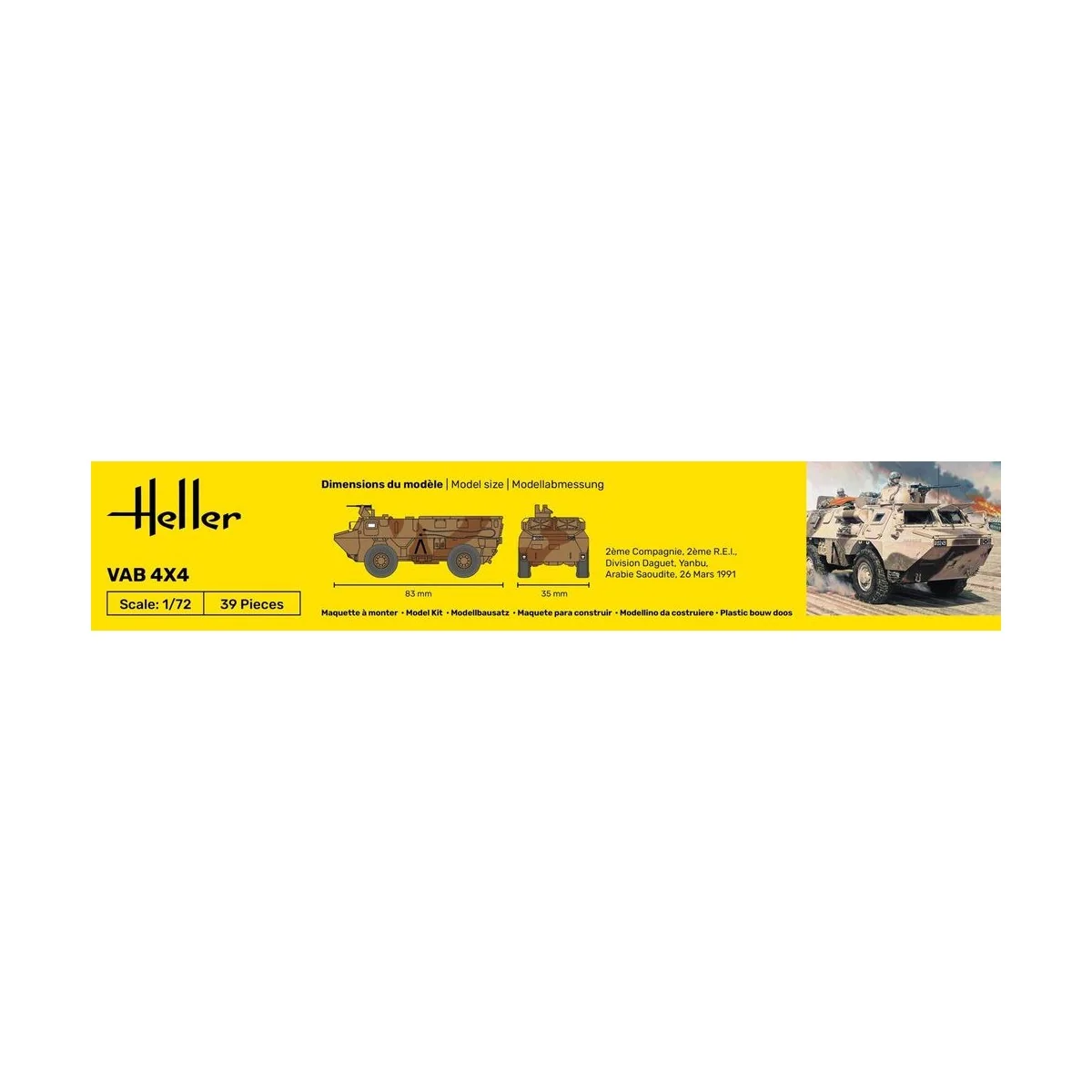 STARTER KIT VAB 4x4, 1/72 - Heller 56898