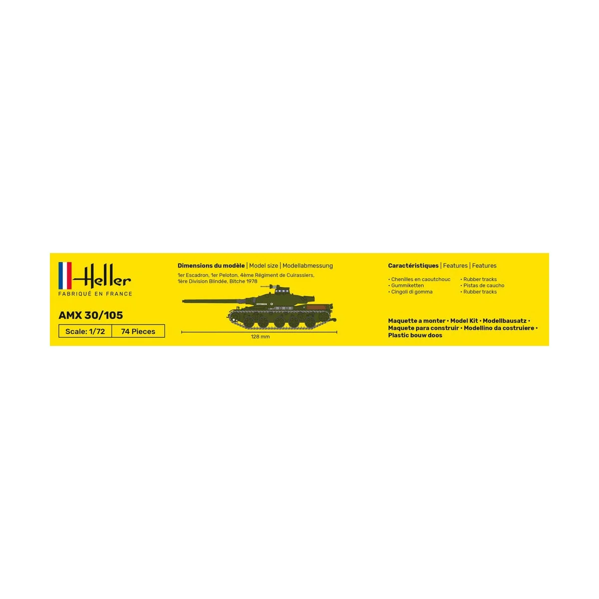 STARTER KIT AMX 30/105, 1/72 - Heller 56899