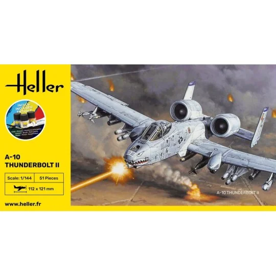 STARTER KIT A-10 Thunderbolt II, 1/144 - Heller 56912