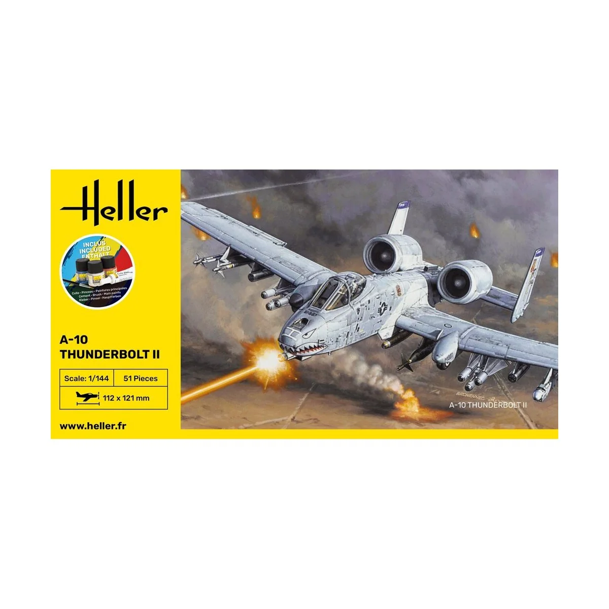 STARTER KIT A-10 Thunderbolt II, 1/144 - Heller 56912