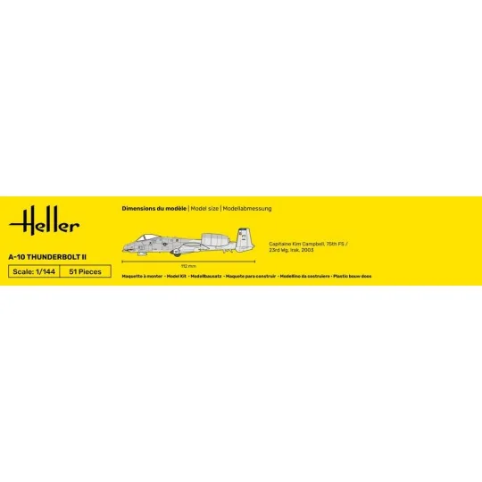 STARTER KIT A-10 Thunderbolt II, 1/144 - Heller 56912
