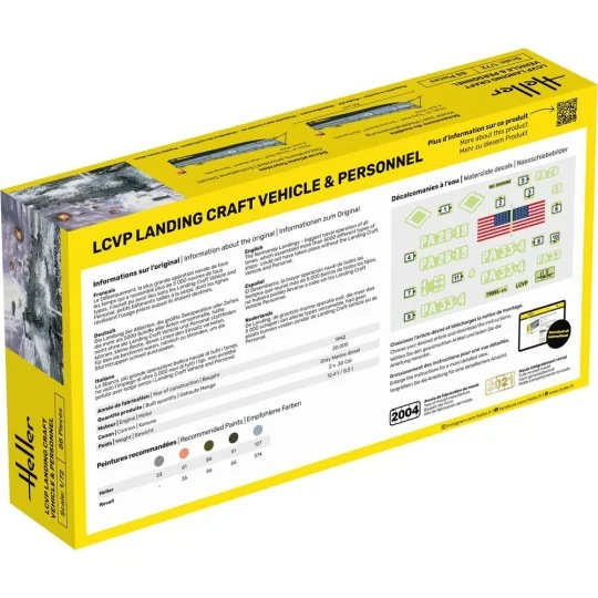 STARTER KIT LCVP Landing Craft Vehicle & Personnel, 1/72 - Heller 5...