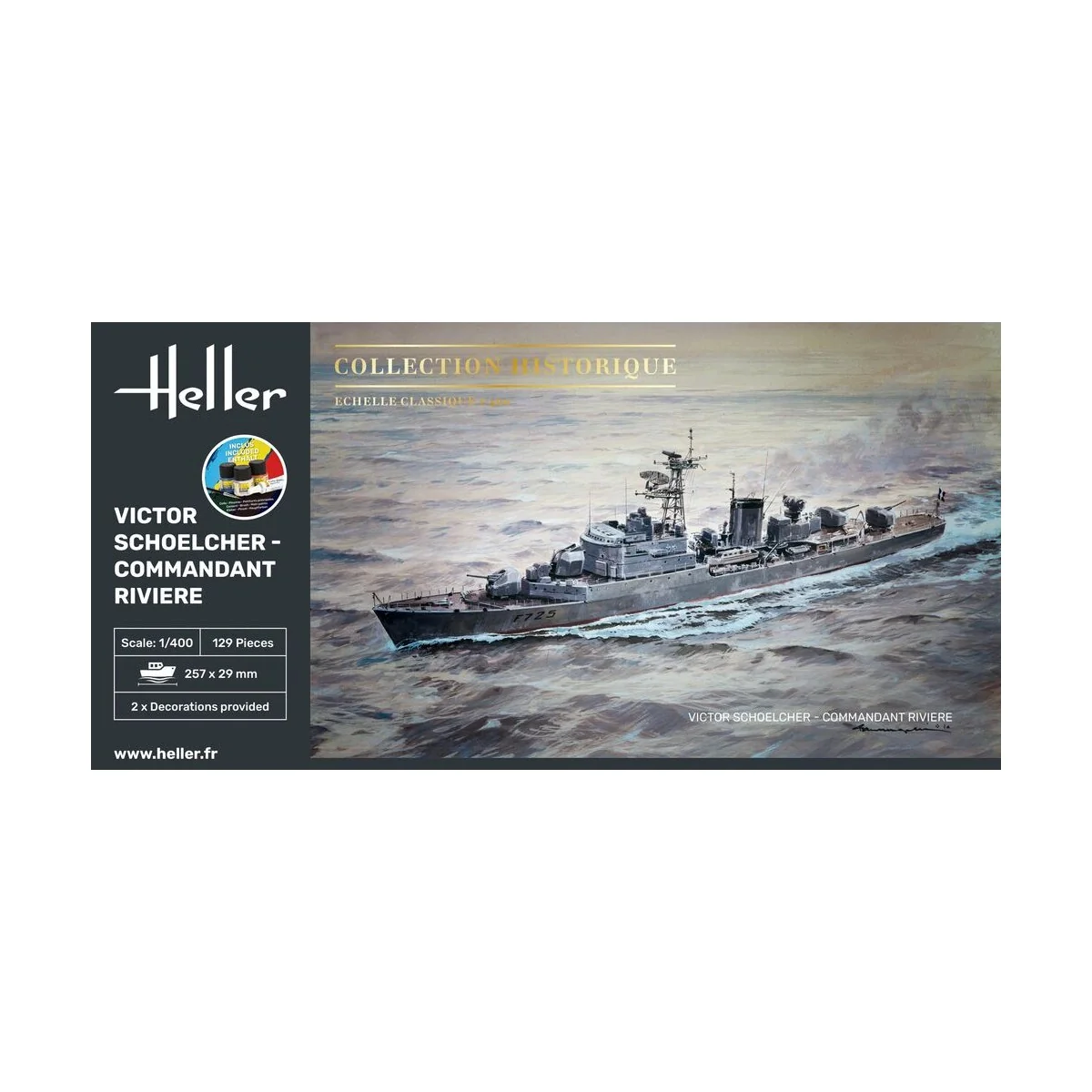 STARTER KIT Victor Schoelcher - Commandant Riviere, 1/400 - Heller ...