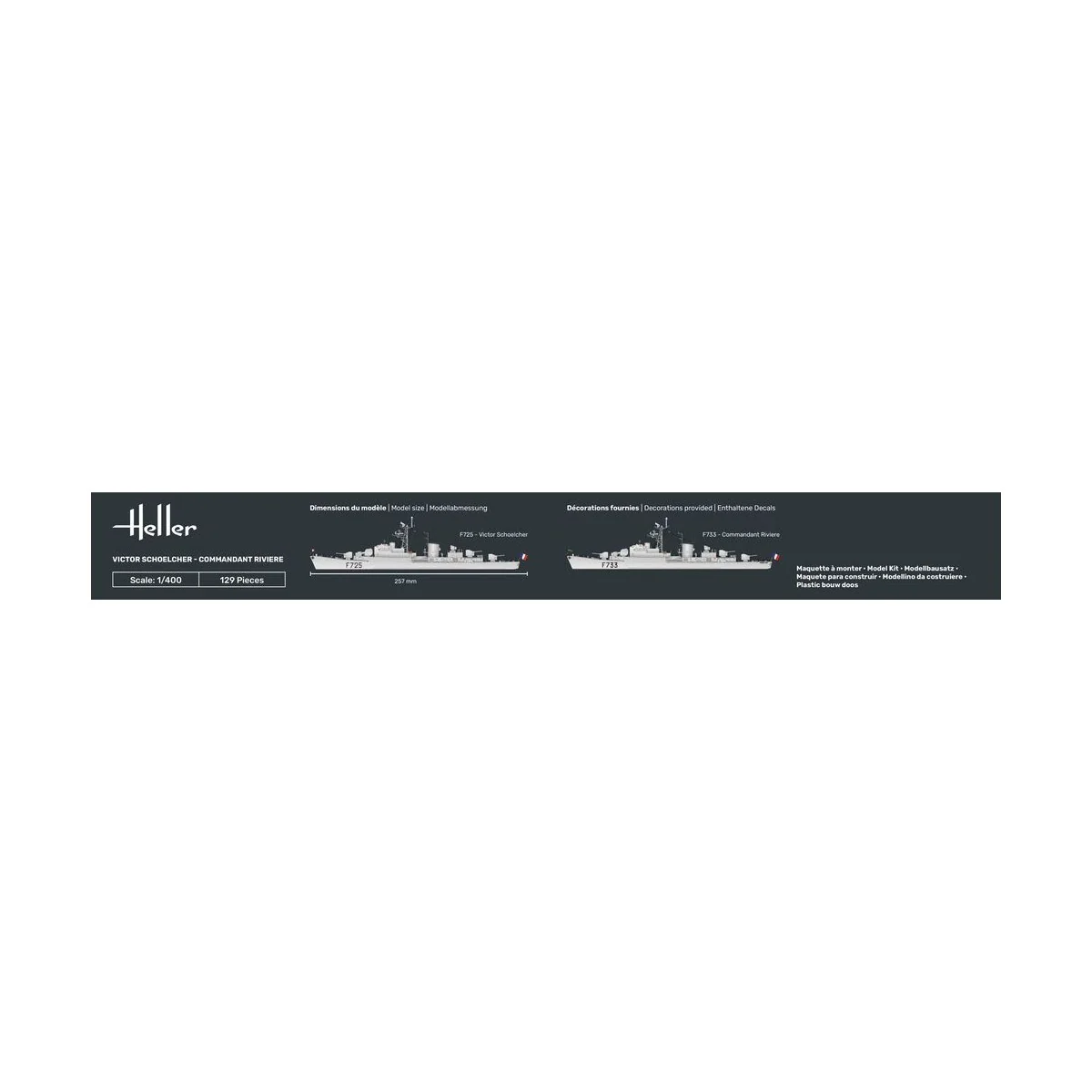 STARTER KIT Victor Schoelcher - Commandant Riviere, 1/400 - Heller ...