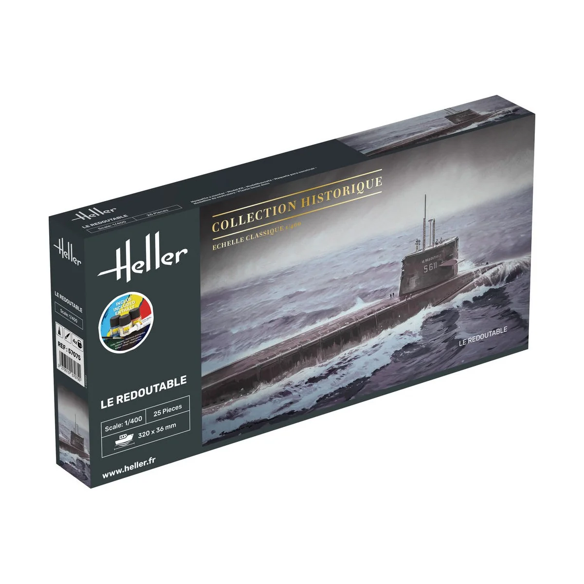 STARTER KIT U-Boot S/M Redoutable, 1/400 - Heller 57075