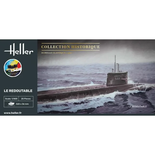 STARTER KIT U-Boot S/M Redoutable, 1/400 - Heller 57075